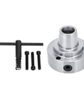 Premium 5 Inch Collet Chuck Kit With Pinion Gear Key And 0.1 To 1 Inch Collets including collet chuck and accessories.