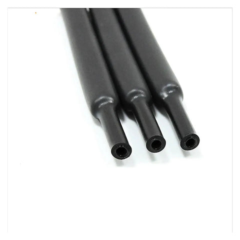 7 Size Heat Shrink Tubing Assortment Kit For Electrical Wire Wrapping Cable Insulation Sleeve 2 To 1 Ratio Perfect For Diy Projects And Quick Fixes On The Go, black tubing close-up