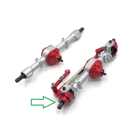 16Pcs Steel Bearing RC Upgrade Kit For C14 C24 B36 D90 MN90 MN99S Models, shown with red and silver axle components