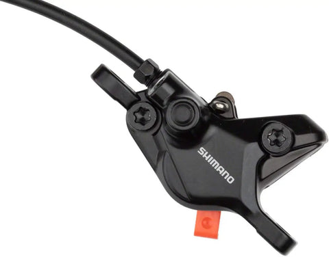 Hydraulic Disc Brake System With Short Stroke Lever, 2-Piston Caliper, Front Post Mount, Black Finish close-up view