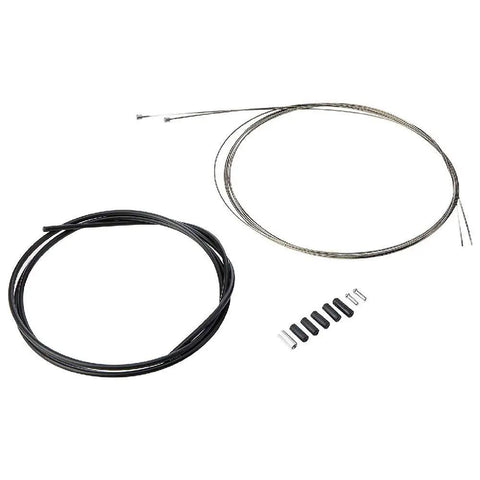 Road Bike Gear Cable Set Black For Smooth Shifting And Braking, Durable Stainless Steel Cables And Housing, Easy Install, Universal Fit