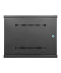 Heavy Hitter Black Lockable Steel Security Camera Box Crafted From Dust Proof Metal Housing For Cctv Outdoor Wiring Equipment Storage Universal Fit, rear view.