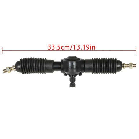 Steering Wheel and Rack Pinion Kit for 110cc Go Karts ATVs Buggy Quads, replacement gear rack with 33.5cm width size.