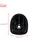Sun Visor Clip Replacement 1GW25DX9AA For Dodge Avenger 2011 2012 2013 2014 And Chrysler Sebring 2011 2012 2013 2014 Black 2 Pack OEM Compatible Sun Visor Support Clip bottom view with dimensions