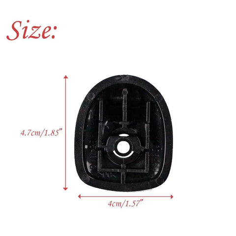 Sun Visor Clip Replacement 1GW25DX9AA For Dodge Avenger 2011 2012 2013 2014 And Chrysler Sebring 2011 2012 2013 2014 Black 2 Pack OEM Compatible Sun Visor Support Clip bottom view with dimensions
