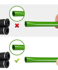 Diagram showing correct and incorrect use of Three Eighths Inch Push To Connect Air Fittings Heavy Duty Y Splitter with hose