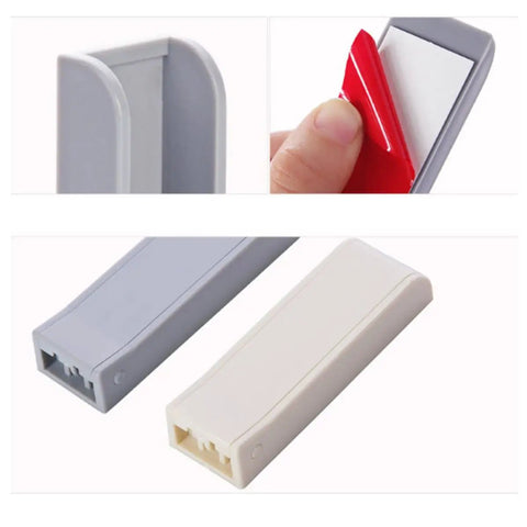 Gray and white Slick Foldable Wall Hooks Self Adhesive Space Savers; displaying peel-stick design for easy installation.