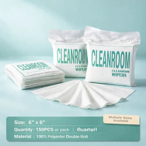 Top Shelf Lint Free Cleanroom Wipes And Heavy Duty Microfiber Cleaning Cloths For Sensitive Electronics Precision Tools And Camera Optics Super Absorbent Streak Free Polish in packs and individual wipes.