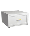 Heavy Duty Laundry Pedestal For Washer And Dryer, 16 Inch High By 28 Inch Wide Universal Metal Stand With Drawer, White Finish