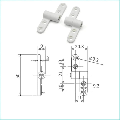 Beefy Weldable Barrel Door Hinges With 360 Degree Rotation And Precise Angle Positioning, detailed design and dimensions shown.