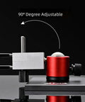 Side view of Tabletop Mini Vise With 360 Degree Rotating Spherical Head And Detachable Clamp For Hobbyists, showing adjustment angle.