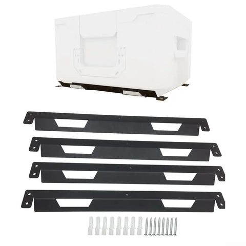 Beefy All Metal Mounting Brackets For Tool Boxes And Storage On Walls Workbenches Trailers And Vehicles 4 Pack Black Finish