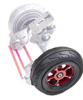 160mm Off Road Electric Skateboard Wheel with Aluminum Alloy Hub and Pneumatic Tire on Transparent Background