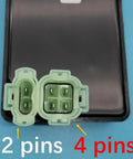 Honda XR650L DC CDI Box Replacement showing 2-pin and 4-pin connectors, compatible with OEM 30410 MN9 000 30410MN9000 30410 MN9 000