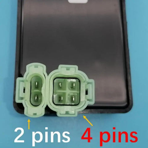 Honda XR650L DC CDI Box Replacement showing 2-pin and 4-pin connectors, compatible with OEM 30410 MN9 000 30410MN9000 30410 MN9 000