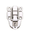 Duckbilled Box Hasp Lock Toggle Latch Metal Hardware With Padlock Hole Heavy Duty Silver Finish for Secure Storage, Retro Style