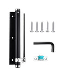 Adjustable Aluminum Alloy Door Closer With Spring Action Soft Close Must Have Heavy Duty Door Hardware Bright Chrome 40Kg Bearing Load Easy Install With Screws And Wrench