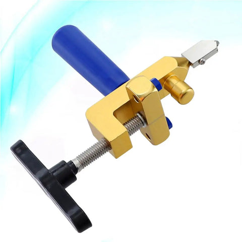Manual Ceramic Tile Opener And Cutter Tool With Aluminum Alloy Body 3-15mm Cutting Range For Easy Tile And Mirror Cutting DIY Friendly Tile Tool For Home Renovation And Construction In Assorted Colors, blue handle