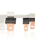 Solid Vehicle Electrical Link Unit With Molded Housing And Metal Tabs Serving As A Perfect Replacement For Your Battery Main Connection Let It Fix Your Ride Today, showing metal and molded components.