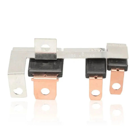 Solid Vehicle Electrical Link Unit With Molded Housing And Metal Tabs Serving As A Perfect Replacement For Your Battery Main Connection Let It Fix Your Ride Today, showing metal and molded components.