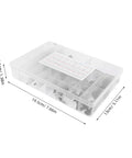 Crescent Key Set and Woodruff Key Kit with Half Moon and Semicircle Keyways in clear plastic box with dimensions.