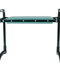 Kneeler And Seat Bench For Gardening With Foldable Stool, 10 Inch Wide Cushion, EVA Foam Pad, steel frame front view