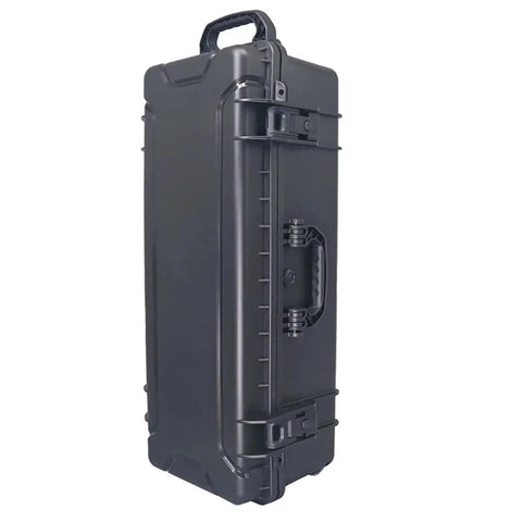 Side view of Waterproof Tool Box Organizer With Huge Capacity For Garage Or Job Site Keeps Tools Neat And Accessible Built For Outdoor Toughness Rugged Storage Case For Tools Small Parts And Gear
