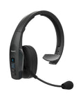 Mono Bluetooth Trucker Headset With Mic 96 Percent Noise Canceling All Day Comfort Padded Headband Extended Wireless Range 24 Hours Talk Time Black For Day To Day Use