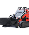 Mini Skid Steer Loader 1800 Lb Capacity With Four In One Bucket Attachment, compact machine for farm, garden, parks and roads.