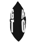 Side view of Funny Hang Glider Throw Pillow For Men And Women Hang Gliding Lovers Gift Idea with black and white letters on polyester