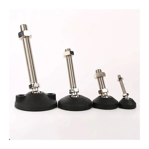Heavy Duty Adjustable Leveling Feet With Swivel Base For Furniture And Shop Equipment, sizes M8 M10 M12, carbon steel, stabilizer legs.
