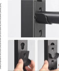 Close-up of U-shaped pole support for Heavy Duty Five Tier Rolling Wire Spool Rack For 3D Printer Filament Organizer in matte black.
