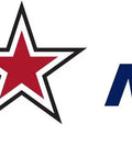 USA Made logo with red star between blue letters