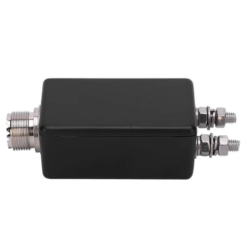 One To One Mini Balun For HF Shortwave Antennas Outdoor QRP Station, black compact converter with metal connectors