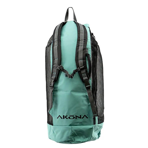 Huron DX Heavy Duty Mesh Backpack With Dry Bag Tiffany Color For Outdoor Adventures Tough As Nails Nylon Mesh Build Front View