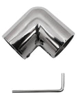 Two Way 90 Degree Boat Elbow Fitting For 1 Inch Tubing Heavy Duty 316 Marine Stainless Steel With 1.2 Inch Outer Diameter And 0.1 Inch Wall Thickness Includes L Shaped Hex Key A Real Hand Rail Connector For Boats