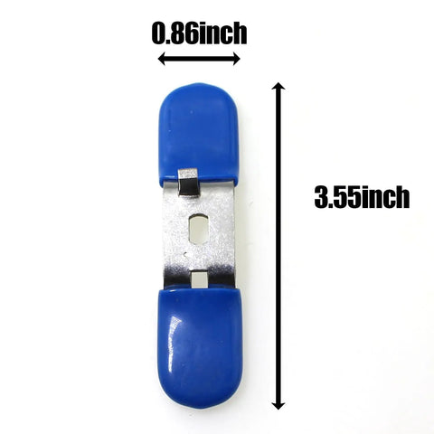 Two Pack Three Quarter Inch Stainless Steel Ball Valve Handle Lever Type Pull Replacement Part For Fluid Control Devices Rust Resistant With Comfortable Plastic Grip showing measurements