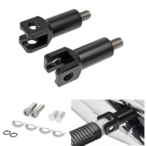 Black Aluminum Passenger Foot Peg Mount Clevis Kit For Harley Softail 2000 2001 2002 2003 2004 2005 2006 Replaces Harley Part 50942 00 Easy Install