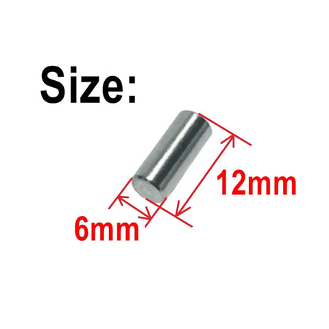 Top Grade 25 Pack Of 6Mm X 12Mm 304 Stainless Steel Dowel Pins And Precision Metal Shelf Pegs dimensions 6mm by 12mm.
