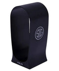 Tripod Adapter Sleeve For Kilo 2000 Series Rangefinder, black aluminum mount, side view, branded logo visible