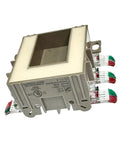 Handyman Approved Toolless Sealed Push On Wire Termination Block For 22 To 26 Awg, compact size with three connectors.
