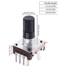 High Precision 360 Degree Rotary Encoder EC12 RE12 24 Position 3 Pin No Push Button Switch With 12.5mm Plum Handle