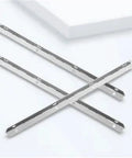 Three Pack Piano Hinges Continuous Folding For Wood Boxes Cabinets Cupboards And Mini Furniture DIY Kit shown on white background