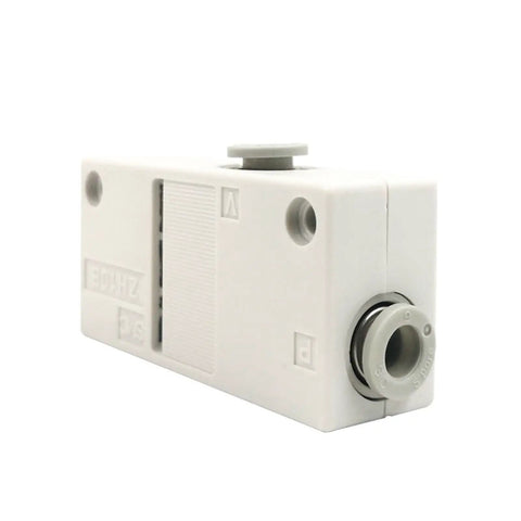Pneumatic Vacuum Generator Box Type Air Ejector For Industrial Automation And Suction Handling, compact view, white material