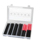 Heat Shrink Tubing Kit With Adhesive Lined Cross Linked Polyolefin Shrinks To One Third Size At 257 Degrees Salt Water Oil And UV Resistant kit open view