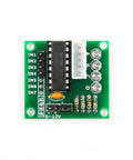 5V 4 Phase Stepper Motor With ULN2003 Driver For Arduino Raspberry Pi And ESP32 Projects Dope Precise Motion Control For DIY Robots CNC And Home Automation. ULN2003 driver board with IN1-IN7 pins and 5-12V input, green PCB