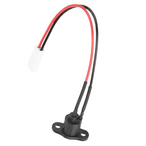 Silicone Charging Port With Waterproof Cover For M365 Electric Scooter - black charging connector with red and black wires