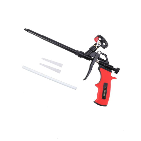 Spray Foam Gun With PTFE Coated Barrel For Easy Anti Clog Application Expanding Foam Sprayer with accessories on white background