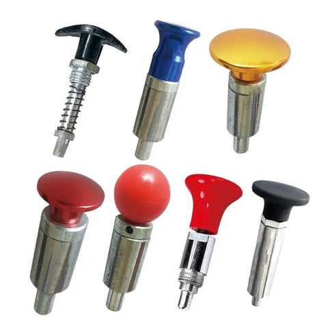 Hella Durable Spring Loaded Steel Pull Pin For Gym Machines And Fitness Equipment Replacement Featuring Secure Reset Bar With Comfortable Plastic Grip Built To Dominate Your Daily Strength Training