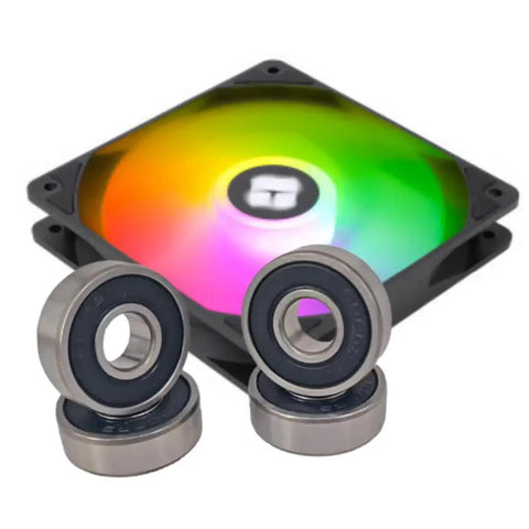 608-2RS Deep Groove Ball Bearing 24 Pack ABEC 5 C3 Precision Industrial Grade with fan and bright colors